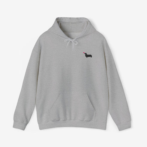 Longhaired Dachshund Hoodie for Women - Cute Dachshund Hoodie Sweatshirt